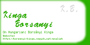 kinga borsanyi business card