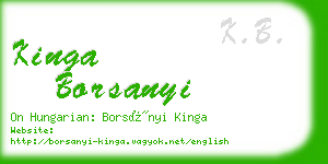 kinga borsanyi business card